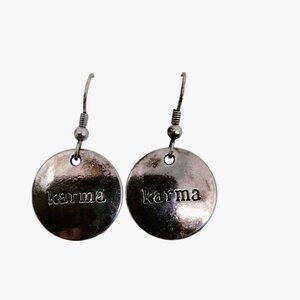 Karma Earrings Inspiration Pendant Charm Motivation